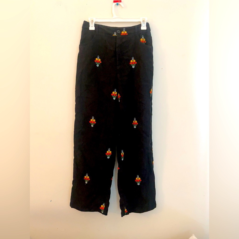 Cider Embroidered Wide Leg Pants Women